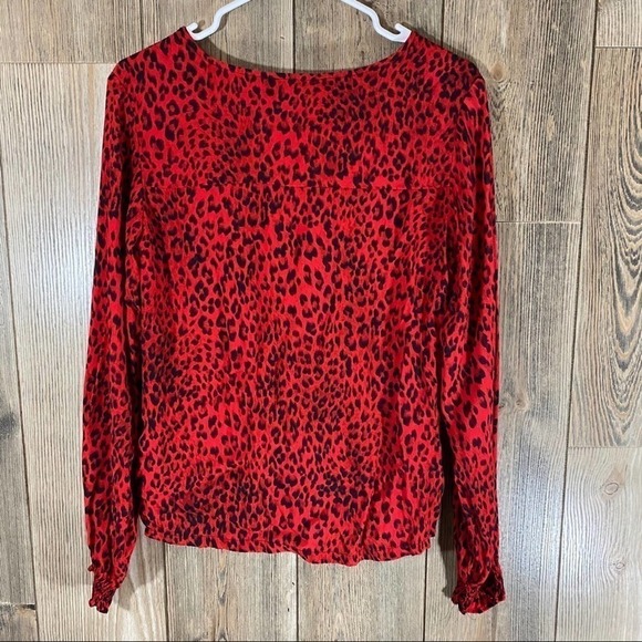 Sanctuary Red and Black Cheetah Print Blouse - Picture 8 of 8